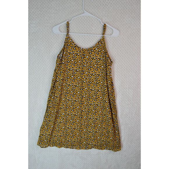Willow Root Women's Small Yellow Leopard Print Spaghetti Strap Dress - Picture 7 of 16